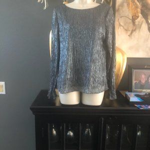 Silver and Black Top, MEDIUM